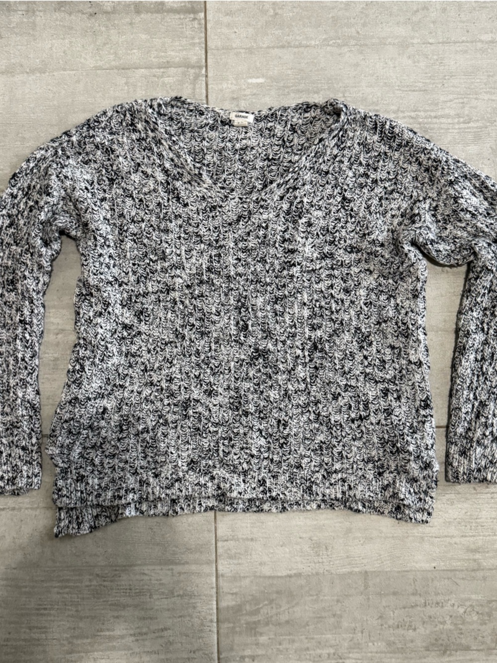 Garage Black & White Knit Sweater